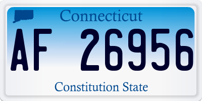 CT license plate AF26956