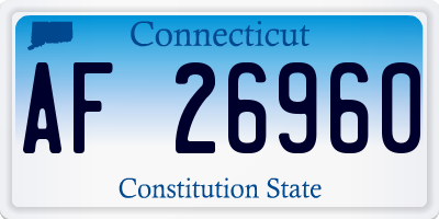 CT license plate AF26960