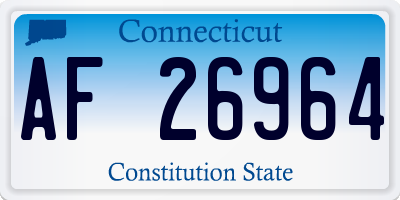 CT license plate AF26964