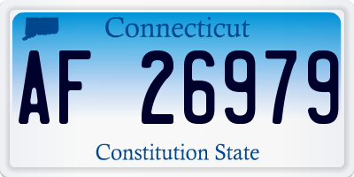 CT license plate AF26979