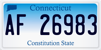 CT license plate AF26983