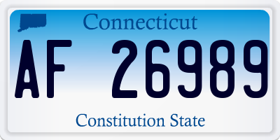 CT license plate AF26989