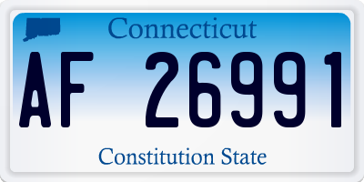 CT license plate AF26991