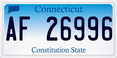 CT license plate AF26996
