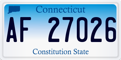 CT license plate AF27026