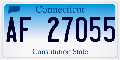 CT license plate AF27055