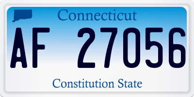 CT license plate AF27056