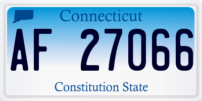 CT license plate AF27066