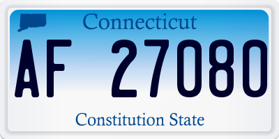 CT license plate AF27080