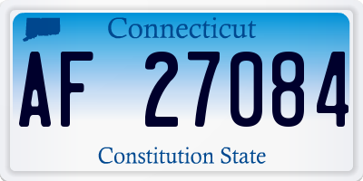 CT license plate AF27084