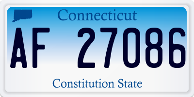 CT license plate AF27086