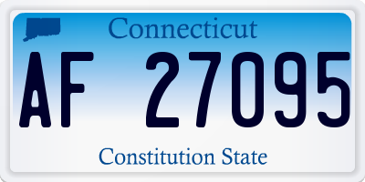 CT license plate AF27095
