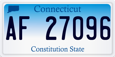 CT license plate AF27096