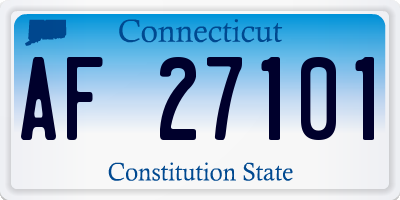 CT license plate AF27101