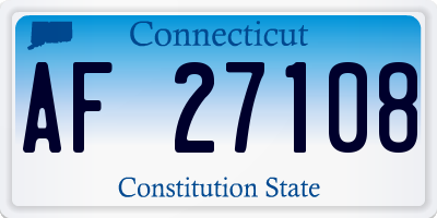 CT license plate AF27108