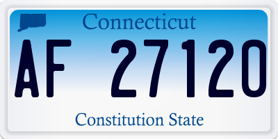 CT license plate AF27120