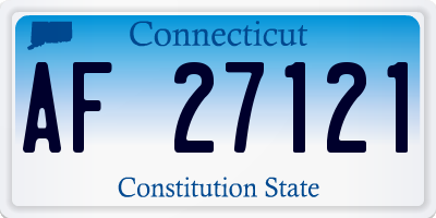 CT license plate AF27121