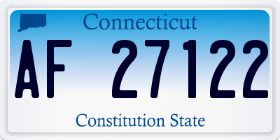 CT license plate AF27122