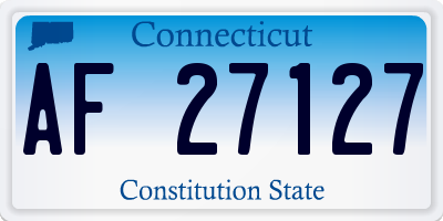 CT license plate AF27127