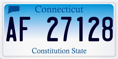 CT license plate AF27128
