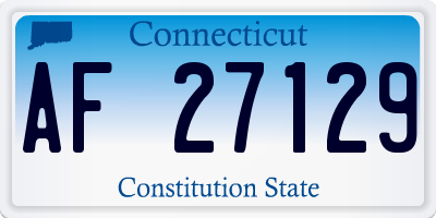 CT license plate AF27129