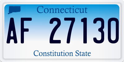 CT license plate AF27130
