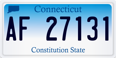 CT license plate AF27131