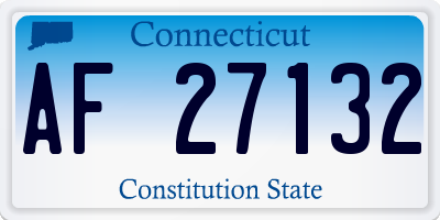 CT license plate AF27132