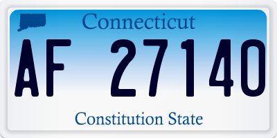 CT license plate AF27140