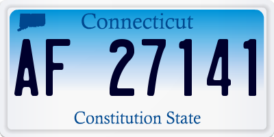 CT license plate AF27141