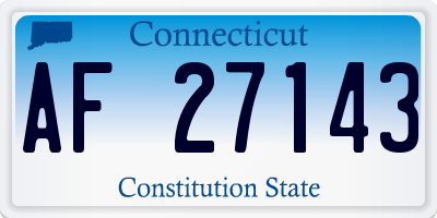 CT license plate AF27143