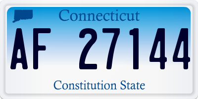 CT license plate AF27144