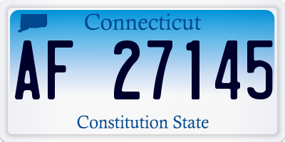CT license plate AF27145