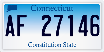 CT license plate AF27146