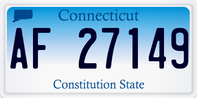 CT license plate AF27149