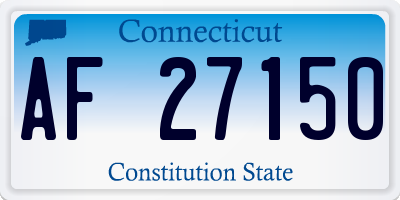 CT license plate AF27150
