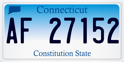 CT license plate AF27152