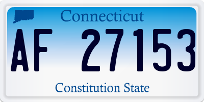 CT license plate AF27153