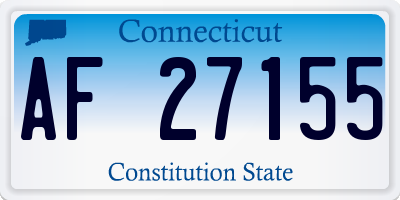 CT license plate AF27155