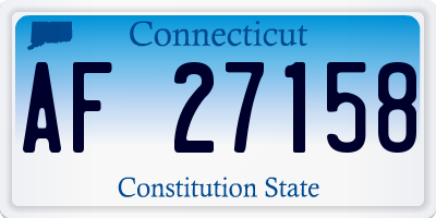 CT license plate AF27158