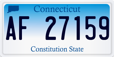 CT license plate AF27159