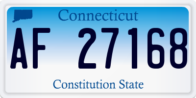 CT license plate AF27168