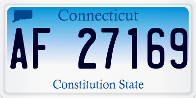 CT license plate AF27169