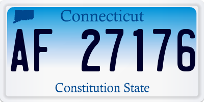 CT license plate AF27176