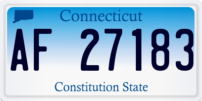 CT license plate AF27183
