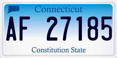 CT license plate AF27185