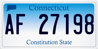 CT license plate AF27198
