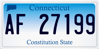 CT license plate AF27199