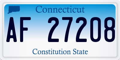 CT license plate AF27208