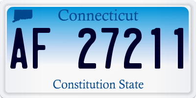 CT license plate AF27211